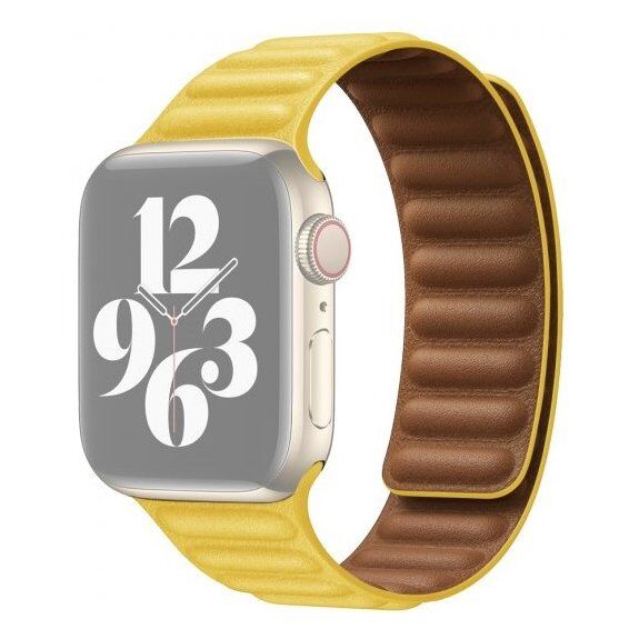 Curea din piele pentru Apple Watch 42mm / 41mm / 40mm / 38mm - galben
