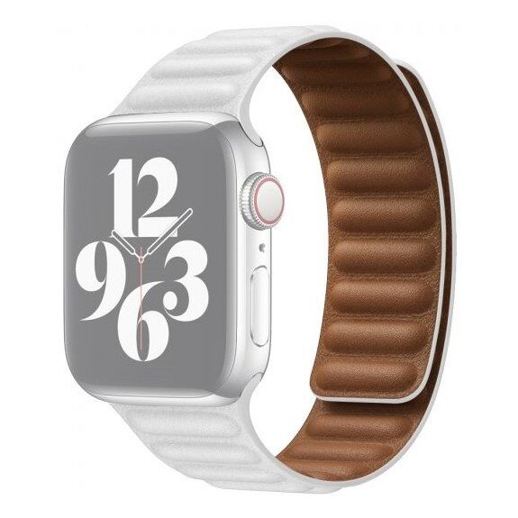 Curea din piele pentru Apple Watch 42mm / 41mm / 40mm / 38mm - alb