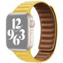 Curea din piele pentru Apple Watch Ultra 49mm / 46mm / 45mm / 44mm / 42mm - galben