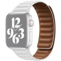 Curea din piele pentru Apple Watch Ultra 49mm / 46mm / 45mm / 44mm / 42mm - alb