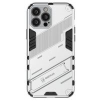 Husă de protecție durabilă cu stand pentru iPhone 13 Pro Max - alb