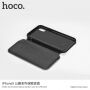 Husă flip HOCO, de lux, din piele artificială, pentru Apple iPhone XS / iPhone X - negru