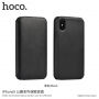 Husă flip HOCO, de lux, din piele artificială, pentru Apple iPhone XS / iPhone X - roşu