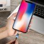 Cablu magnetic FLOVEME Round, USB-A / USB-C / Micro USB / Lightning pentru iPhone / iPad / iPod / AirPods - 1 m - negru