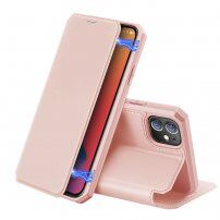 Dux Ducis husă tip portofel pentru iPhone 12 mini - roz