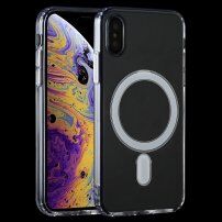 Carcasă din plastic tare cu cerc magnetic pentru iPhone XS Max - transparent