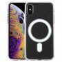 Carcasă din plastic tare cu cerc magnetic pentru iPhone XS Max - transparent