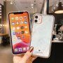 Husă rezistentă la impact din marmură pentru iPhone 11 Pro Max - albastru deschis
