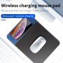 Mouse pad cu încărcare fără fir Qi pentru iPhone - negru