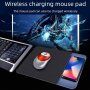 Mouse pad cu încărcare fără fir Qi pentru iPhone - negru