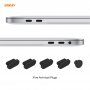ENKAY 3in1 husă lucios cu husă de tastatură EU foarte subțire și capace de port pentru MacBook Pro 15" cu Touch Barem (A1707 / A1990) - pur