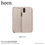 Husă flip HOCO, pentru Apple iPhone XS / iPhone X - auriu