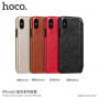 Husă flip HOCO, pentru Apple iPhone XS / iPhone X - negru