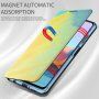 Carcasă flip de protecție cu model de acuarele pentru iPhone 13 Pro - roz