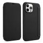 Carcasă tip portofel din silicon și piele PU pentru iPhone 13 mini - negru