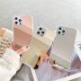 Carcasă cu suprafață oglindă pentru iPhone 13 mini - roz-auriu
