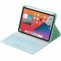 Carcasă cu tastatură iluminată, cu taste rotunde și spațiu pentru Apple Pencil pentru iPad mini 6 / mini 7 - mentol