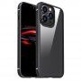Husă transparentă rezistentă la șocuri cu textura din carbon pentru iPhone 13 Pro Max - negru