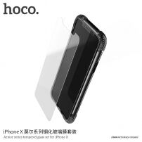 Set HOCO, carcasă de protecţie şi sticlă durificată, pentru Apple iPhone X / XS / 11 Pro - sticlă transparentă