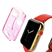 Husă / carcasă HAWEEL, subţire şi transparentă, pentru Apple Watch 38mm - roz
