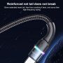 Usams cablu USB-C de date și încărcare împletit și luminos PD USB-C pentru iPhone / iPad / MacBook / AirPods - 1,2 m - auriu