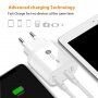 Adaptor cu încărcare rapidă 40W cu dublu port PD USB-C / QC USB-C pentru iPhone / iPad - alb