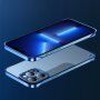Husă de protecție mată transparentă pentru iPhone 12 mini - albastru
