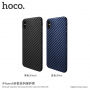 Carcasă HOCO, cu textură de carbon, pentru Apple iPhone XS / iPhone X - negru