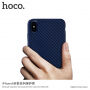Carcasă HOCO, cu textură de carbon, pentru Apple iPhone XS / iPhone X - negru