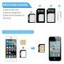 4în1 …. Nano SIM pe Micro SIM / Micro SIM pe Standard SIM / Nano SIM pe Standard SIM / ac pentru scoatere SIM - argintiu