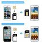 4în1 …. Nano SIM pe Micro SIM / Micro SIM pe Standard SIM / Nano SIM pe Standard SIM / ac pentru scoatere SIM - argintiu