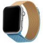 Curea metalică milanese loop pentru Apple Watch Ultra 49mm / 46mm / 45mm / 44mm / 42mm - albastru-auriu