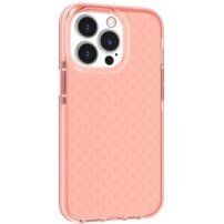 Husă de protecție transparentă cu model de cruci pentru iPhone 13 Pro Max - roz