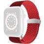 Curea împletită din nailon cu cataramă glisantă pentru Apple Watch 42mm / 41mm / 40mm / 38mm - roșu
