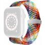Curea împletită din nailon cu cataramă glisantă pentru Apple Watch 42mm / 41mm / 40mm / 38mm - curcubeu