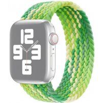 Curea din nailon cu model de împletitură colorată pentru Apple Watch Ultra 49mm / 46mm / 45mm / 44mm / 42mm - L - verde