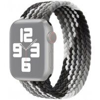 Curea din nailon cu model de împletitură colorată pentru Apple Watch Ultra 49mm / 46mm / 45mm / 44mm / 42mm - L - negru