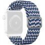 Curea cu model de împletitură pentru Apple Watch 42mm / 41mm / 40mm / 38mm - alb-albastru