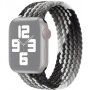 Curea din nailon cu model de împletitură colorată pentru Apple Watch 42mm / 41mm / 40mm / 38mm - XS - negru