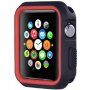 Carcasă de protecţie, din silicon, pentru Apple Watch 38mm - negru - roşu
