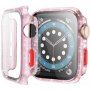 Carcasă de protecție sclipitoare cu sticlă securizată pentru Apple Watch 40mm - roz