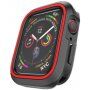 Husă din silicon, pentru Apple Watch 40mm - negru - roșu