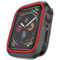 Husă din silicon, pentru Apple Watch 40mm - negru - roșu