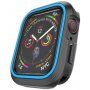 Husă din silicon, pentru Apple Watch 40mm - negru - albastru