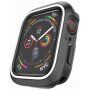 Husă din silicon, pentru Apple Watch 40mm - negru - alb