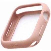 Uniq Lino husă din silicon pentru Apple Watch 44mm - roz deschis