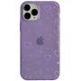 Husă transparentă cu inimi schimbătoare pentru iPhone 11 Pro Max - violet