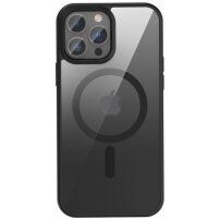 Husă cu cristale strălucitoare transparentă cu MagSafe pentru iPhone 13 Pro Max - negru