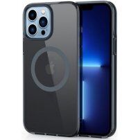 Husă transparentă lucioasă cu MagSafe pentru iPhone 13 Pro Max - negru
