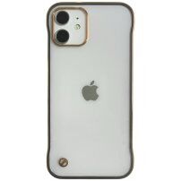 Husă de protecție mată transparentă pentru iPhone 11 - auriu